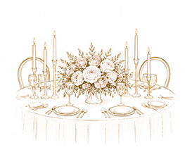 Reception Florals illustration